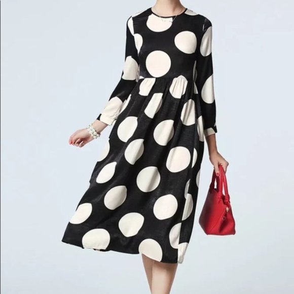 StyleWe Dresses & Skirts - StyleWe Midi Polka Dot Dress - NWT